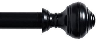 "Set of 2 Stacked Ball Drapery Finials - Black, 1.25"" - Ballard Designs"