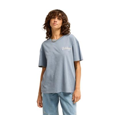 T-Shirt BILLABONG "Every Other Shell", Damen, Gr. L, blau (salted blau), Obermaterial: 70% Baumwolle, 30% Baumwolle., Shirts T-Shirt