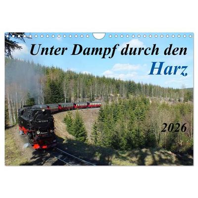 Unter Dampf durch den Harz (Wandkalender 2026 DIN A4 quer), CALVENDO Monatskalender