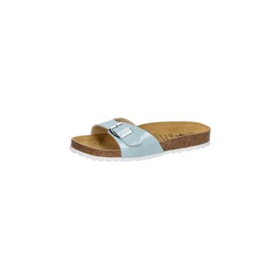 Pantolette LICO "Pantolette Bioline Once More", Damen, Gr. 42, grau, Synthetik, Schuhe Pantolette
