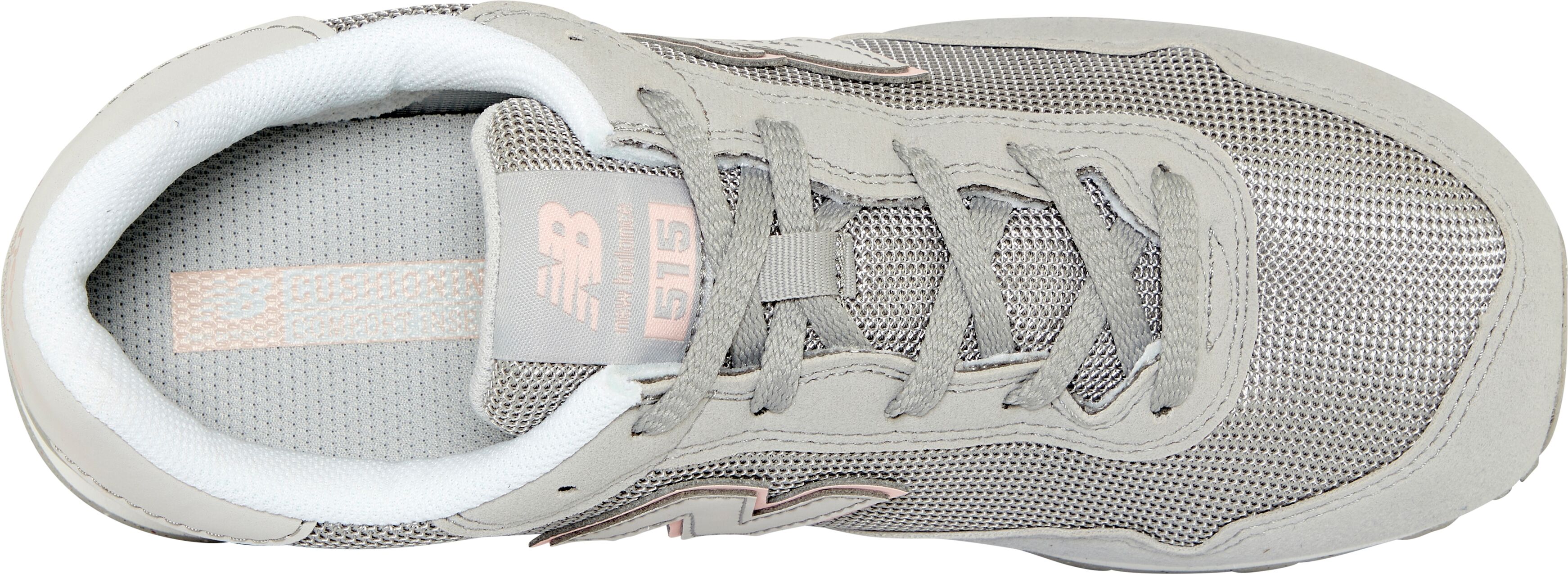 Sneaker NEW BALANCE "515", Jungen, Gr. 38, grau (rain cloud), Synthetik, Textil, Schuhe Sneaker, Baskets grises pour enfants et adolescents rain cloud 38
