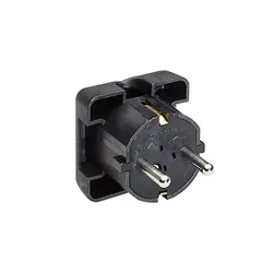 BACHMANN Schutzkontaktstecker, schwarz flach