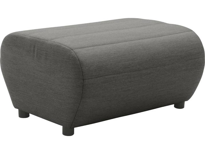Polsterhocker DOMO COLLECTION Soleil, pflegeleichter und wetterfester Bezug , grau (anthrazit), B:73cm H:40cm T:63cm, witterungsbeständig, Hocker, Polsterhocker, Outdoor, besonderes Design und Formgebung