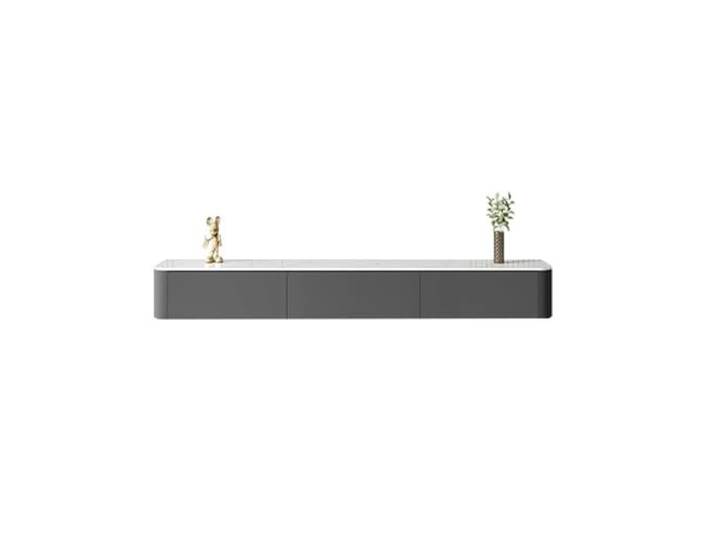 DFHS46JK Multimedia-Möbel Schwebender TV-Ständer. Wandmontierter mit Schublade für das Wohnzimmer(Grigio,Klein)