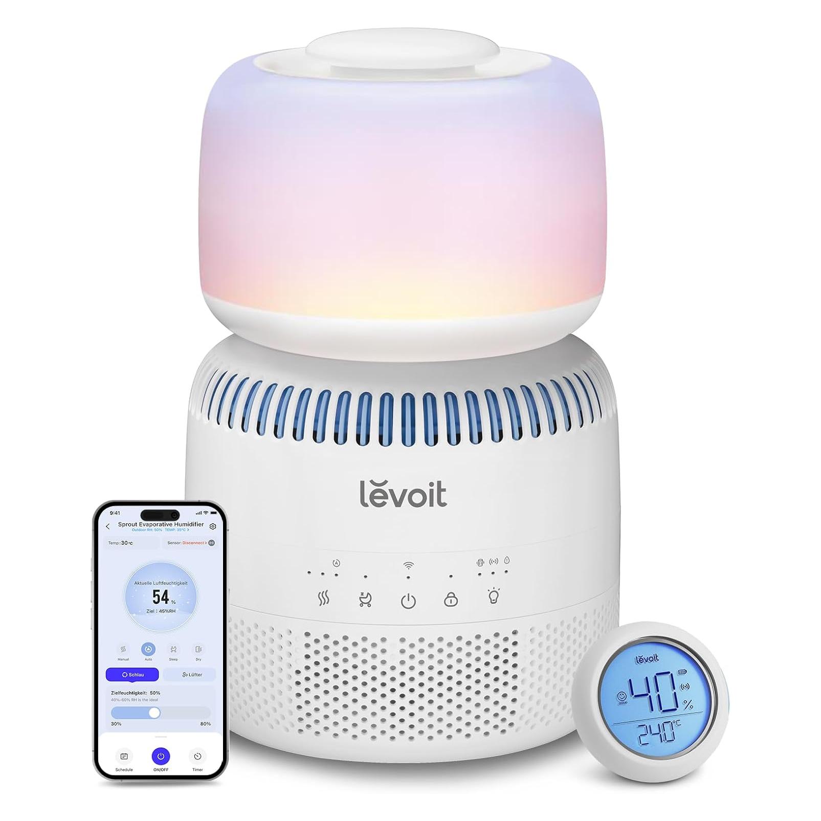 Levoit Sprout Verdunstungsluftbefeuchter 3,8L, leise, Smart Funktionen (20 m²) (LEH-B381S-WEU)
