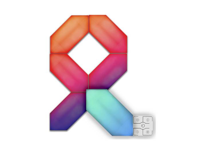 LED Magic Panel Hexagon RGB+w 6er-Set