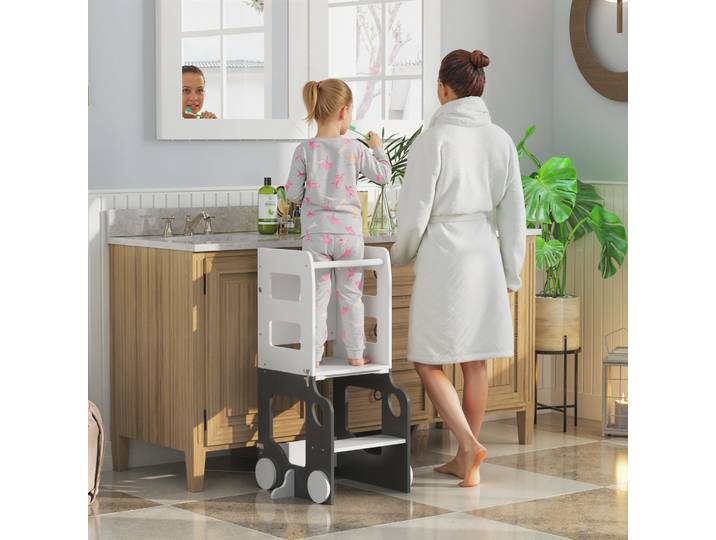 AIYAPLAY Échelle Montessori Bois 4 en 1 avec Table et Chaises