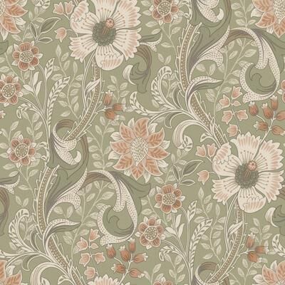 Chesapeake Liora Green Floral Trail Wallpaper