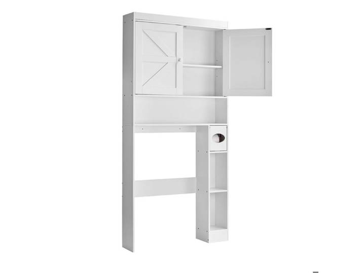 Meuble de Rangement WC - DUOKU - Armoire au-Dessus des Toilettes - 3 Compartiments - Bois - 171 3 cm