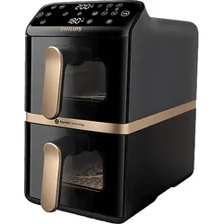 PHILIPS Airfryer 4000 Series mit zwei aufeinander gestapelten Körben Heißluftfritteuse