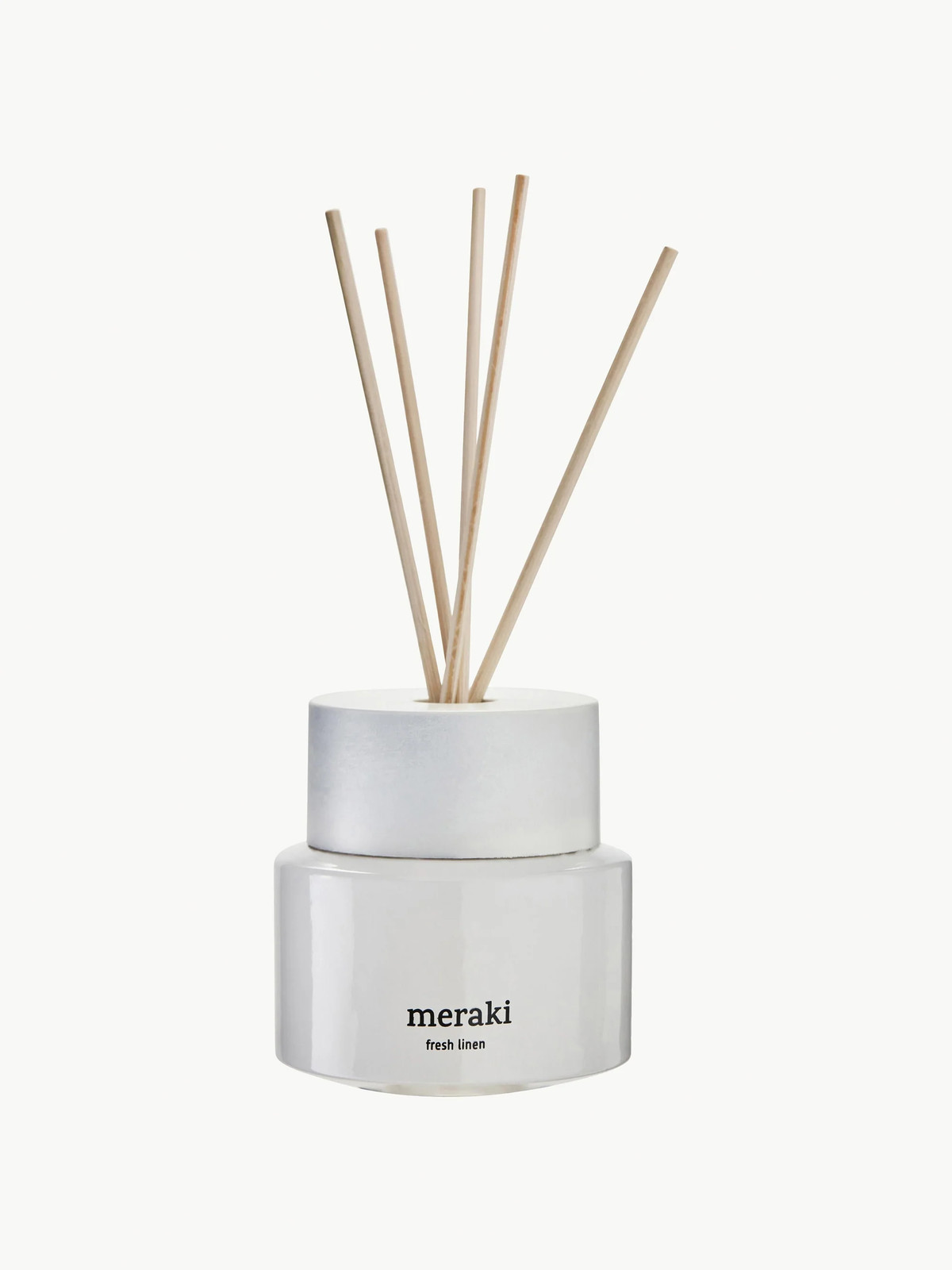Meraki Diffuser Fresh Linen Lemon, Jasmijn & Muskus, White, 100 ml