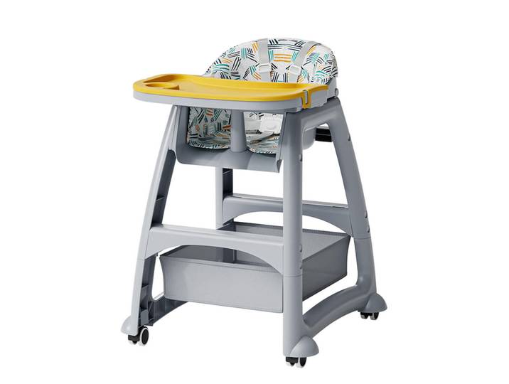 ComfortXL Hochstuhl De-36243 5-Punkt-Gurten Grau, Kunststoff, 76x96x59 cm, Babymöbel & Kindermöbel, Babyzimmer, Hochstühle