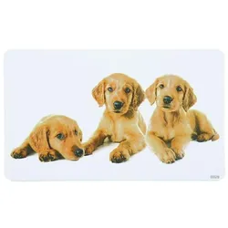 5x Kesper SCHNEIDEBRETTCHEN PUPPIES 23,5X14X,04, Schneidebrett, Weiss
