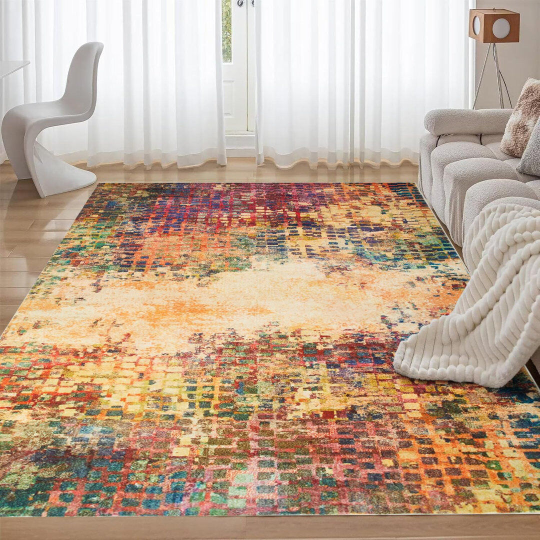 Aspire Homeware Multicolor Abstract Area Rug VIBRANT Rectangle 160 x 230 cm
