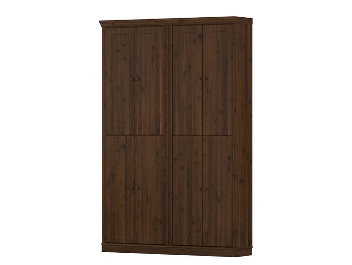 Massive Schrankwand 148cm Braun/Kiefer Havanna