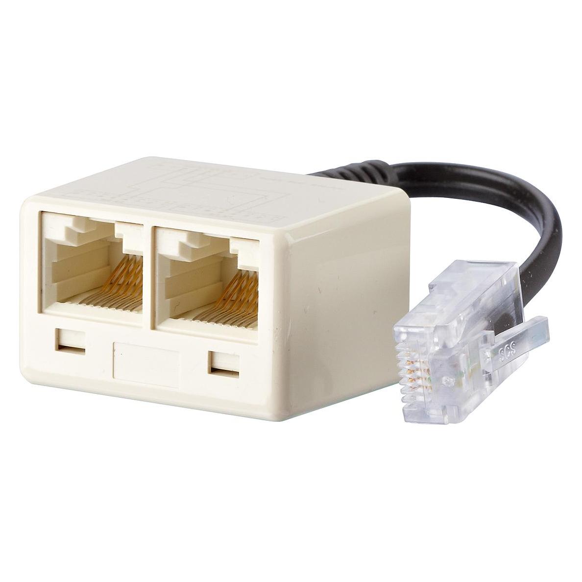 Metz Connect BTR UAE-Adpt. m.Verl. 0,1m WE 8- 2x WE8 2 polig 2x Western 8/8 RJ-45 2-polig Ausgaenge gesplittet... (130607440101-E)