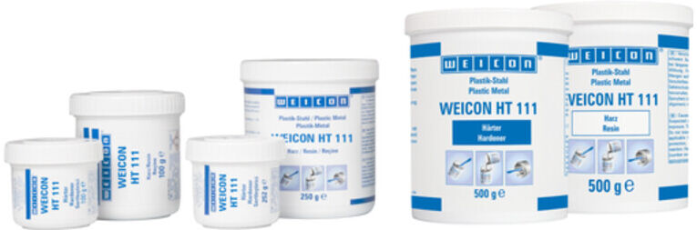 WEICON Epoxidharz-System HT 111 stahlgefüllt 200g dunkelgrau hochtemperaturbeständig (10062982)
