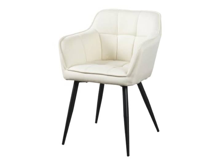 Helloshop26 Set mit 2 Esszimmerstühlen, Wohnzimmer, modernes Design, Küche, 81 x 57 x 53 cm, Beige, Schwarz, 03_0009604