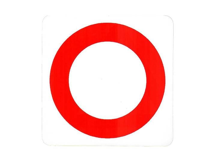 Schild Fahrverbot 8 × 8 cm