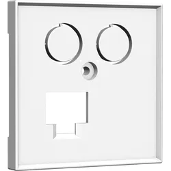 homeway HW-ZL0RWG55V1 TV+LAN 55x55mm Zentralplatte reinweiß