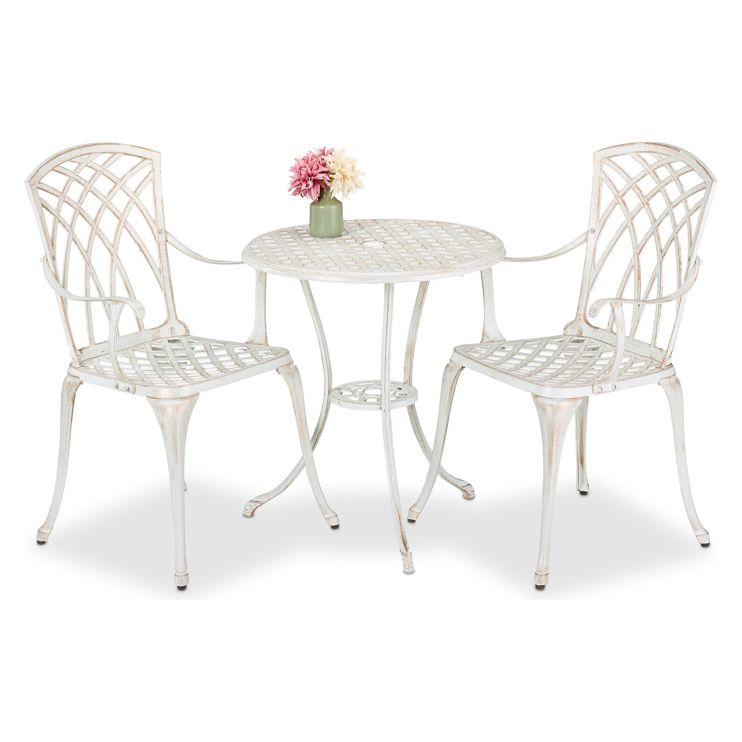 Relaxdays 3-tlg. Gartenmöbel-Set (60 x 67 cm) (4052025867294)