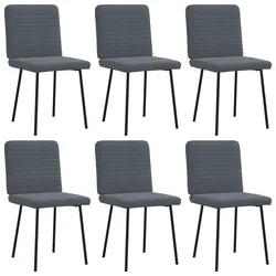 vidaXL Esszimmerstühle 6 Stk. Dunkelgrau Samt
