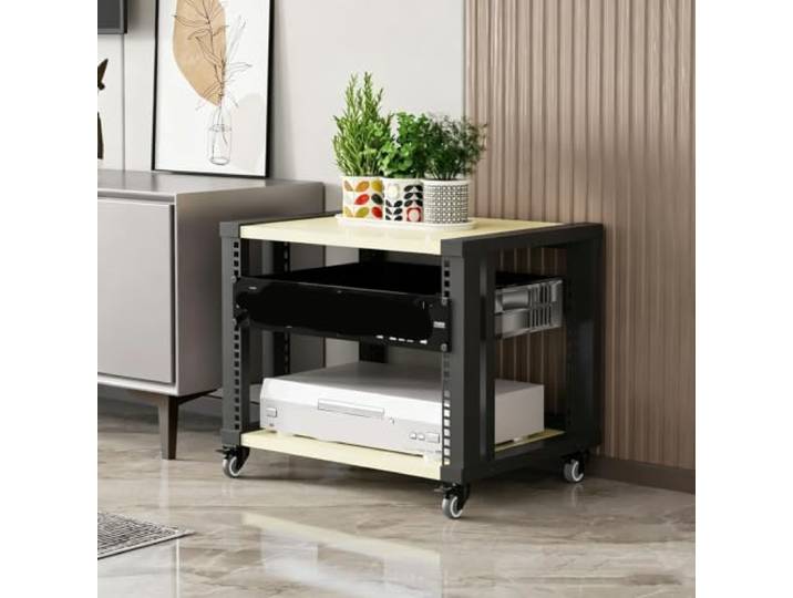 ZSCNYHMT Audio Rack, Verstellbares Mehrstöckiges Regal Audioausrüstung Flexible regalaufteilung, verstärkter rahmen, aufbewahrung für verstärker, receiver und mediengeräte
