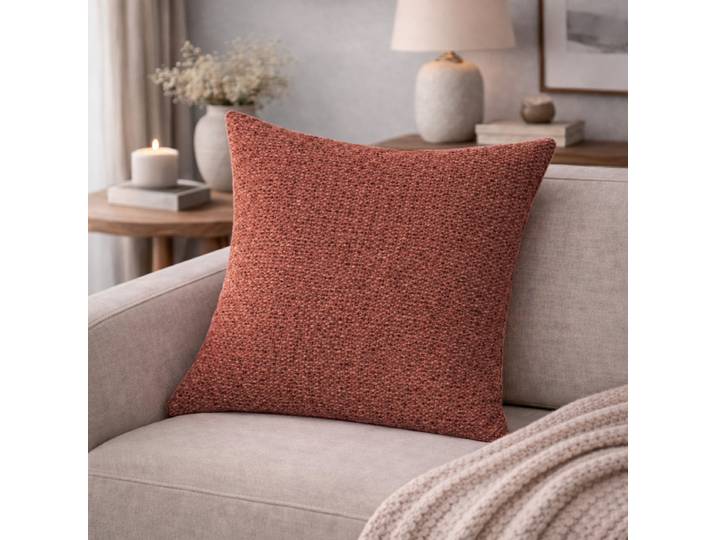 Coussin décoratif Fjella Marron/Terre cuite 40 x 40 x 1cm Polyester