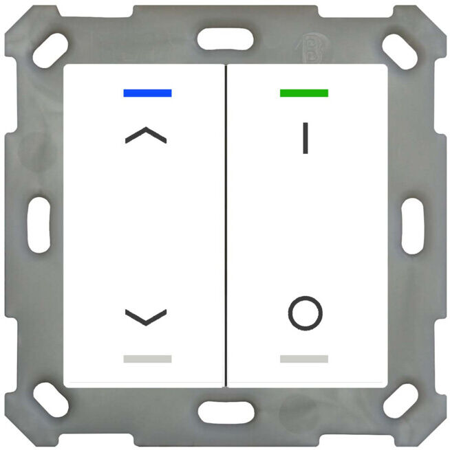 MDT technologies Taster Light 55 double RGBW, blanc mat/brillant BE-TAL55T2.C1 (BE-TAL55T2.C1)