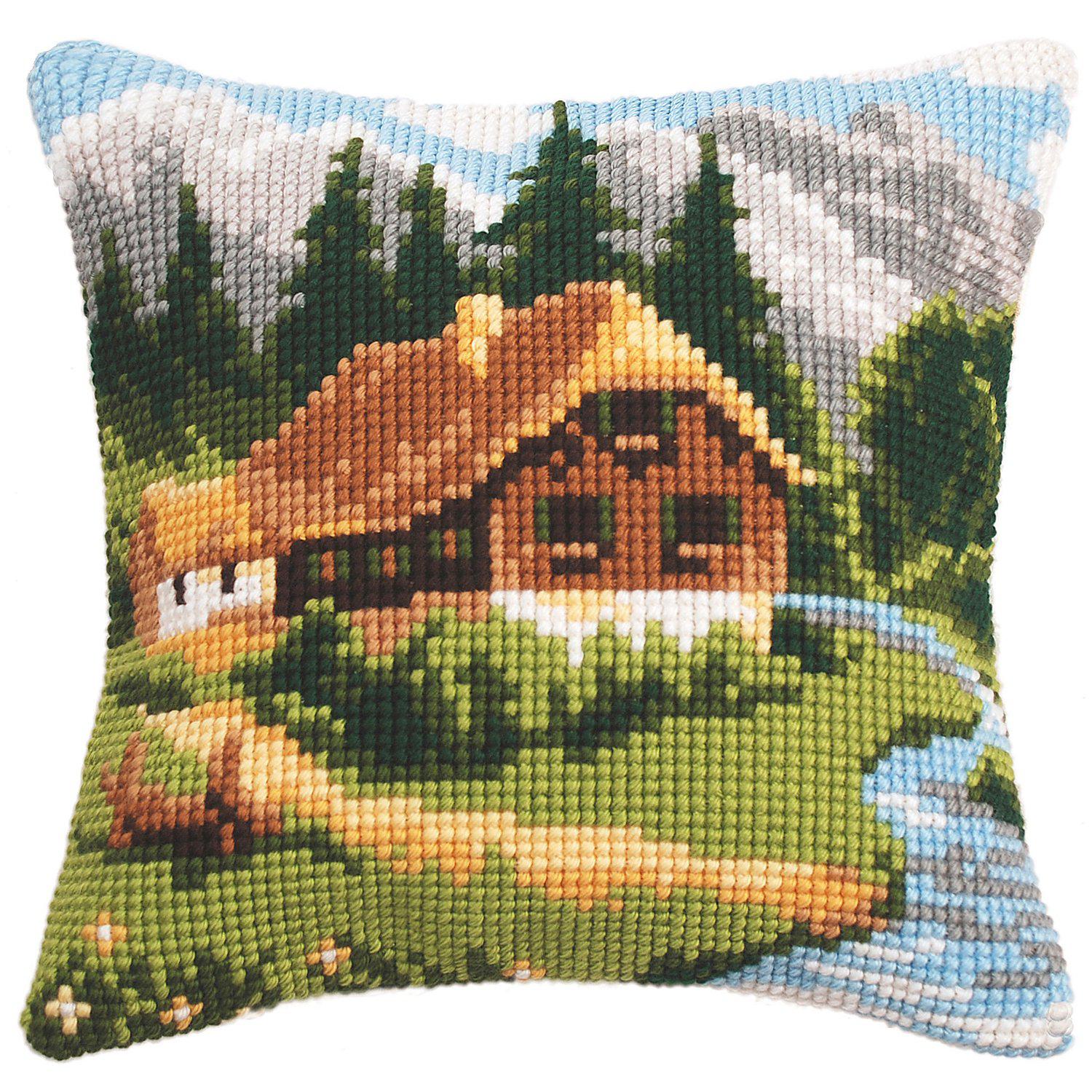 Kreuzstichkissen "Bergzeit"