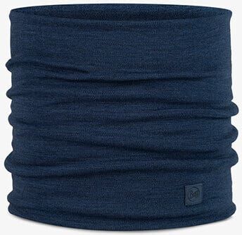 Buff Merino Heavyweight Solid Night Blue Tubular Neckwear