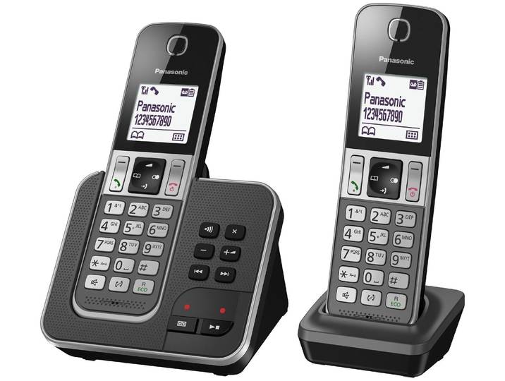 Téléphone fixe sans fil duo - TGD322FRG - Noir PANASONIC