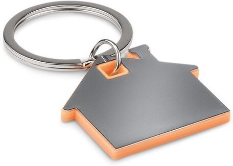 Porte-clés publicitaire IMBA acier inoxydable orange
