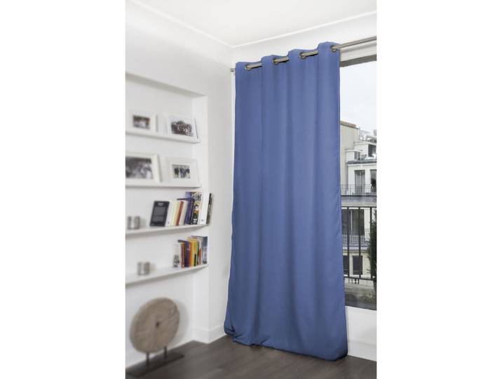 Rideau occultant oeillets bleu mc666 140lx260h