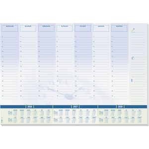 Sigel Schreibunterlage H6350, Time, mehrfarbig, Papier, 30 Blatt, mit Kalender, 59,5 x 41cm