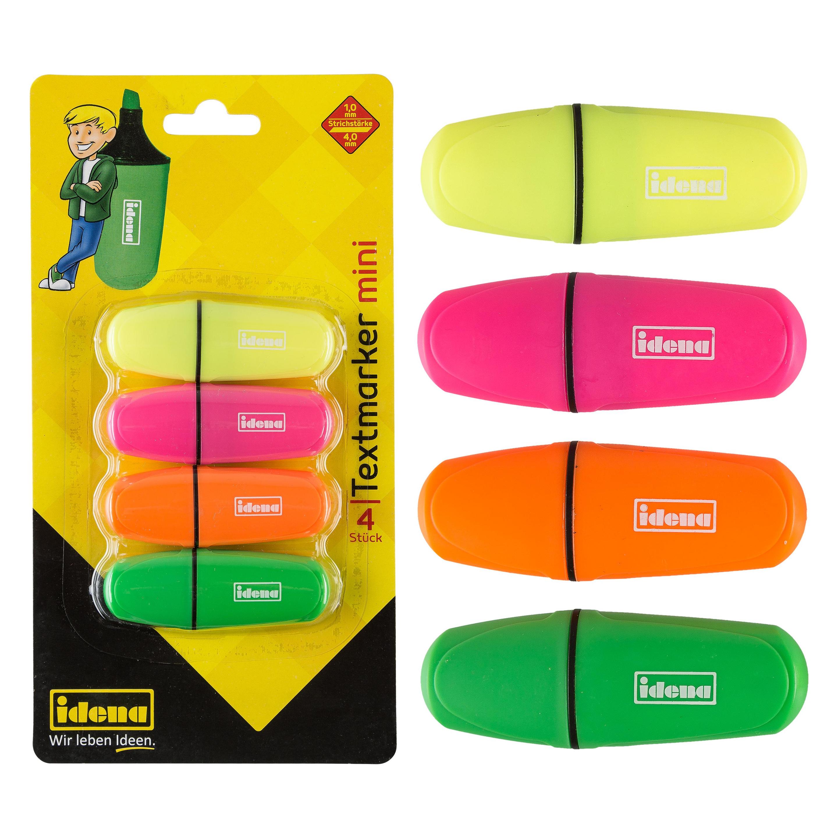 Idena Textmarker Mini 4 Farben (4x) (22657941)
