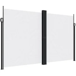 vidaXL Seitenmarkise Ausziehbar Weiß 200x1000 cm