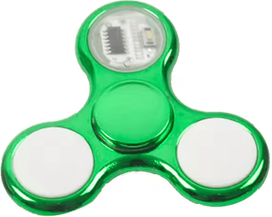 Inspire Essentials LED Light Up Fidget Spinner Glow In The Dark Stress Relief Toy green