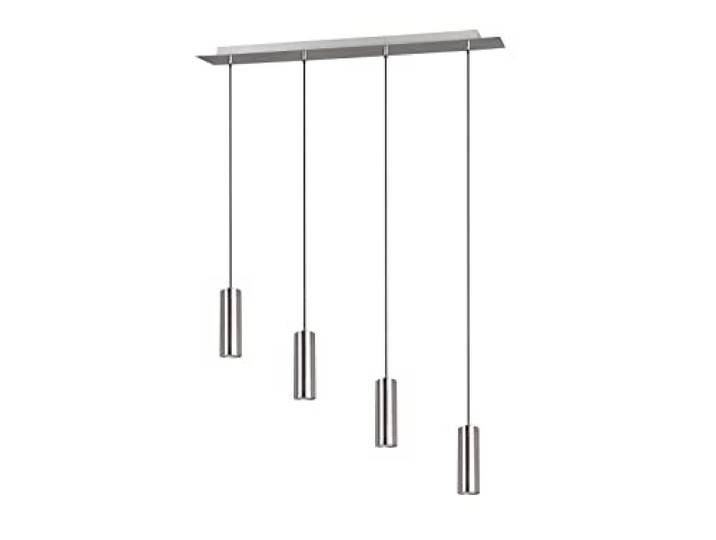 Trio Leuchten Suspension Marley 312400407 - Métal Nickel mat - Pendule 4 ampoules - Sans 1 ampoule GU10