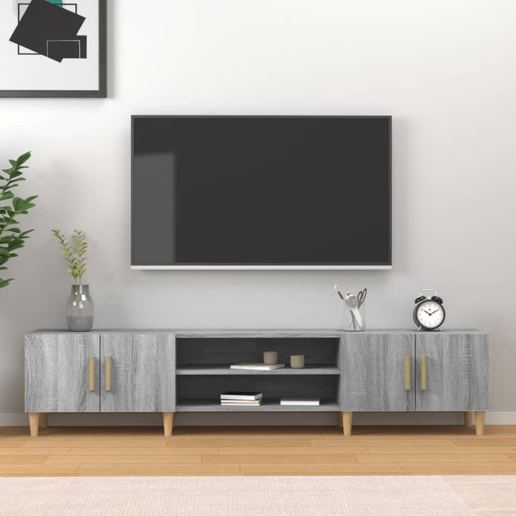 17 Stories Kyeisha TV Cabinet TV Stand Media Cabinet TV Unit Sideboard Engineered Wood Sonoma Grey 70"