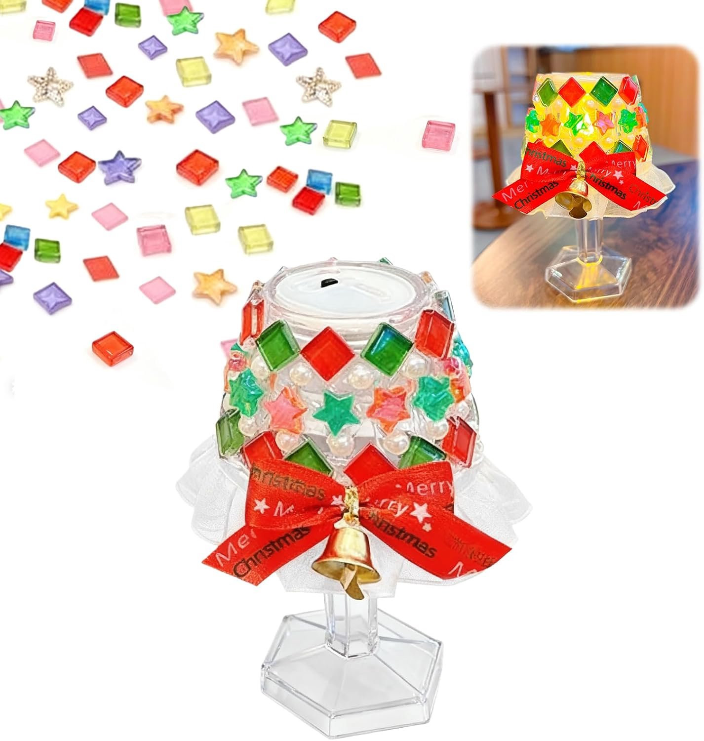 Vemera Mosaic kaarshouder set voor tealights - DIY creatief kunstwerk voor decoratie