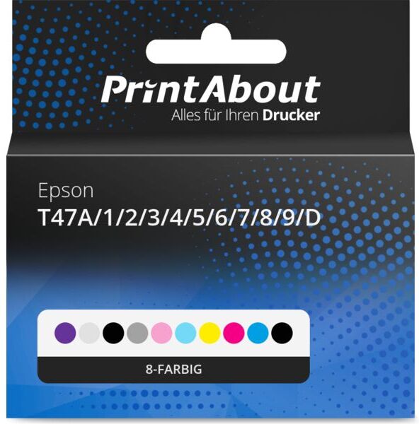 PrintAbout Homebrew Epson ET47A/1/2/3/4/5/6/7/8/9/DPA Tintenpatronen Multipack 10-Farben