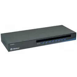 Trendnet 8-x, VGA, 1U, USB, PS/2, KVM Switch, Schwarz