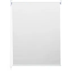 Rollo MCW-D52, Fensterrollo Seitenzugrollo Jalousie, Sonnenschutz Verdunkelung blickdicht 70x160cm ~ weiß