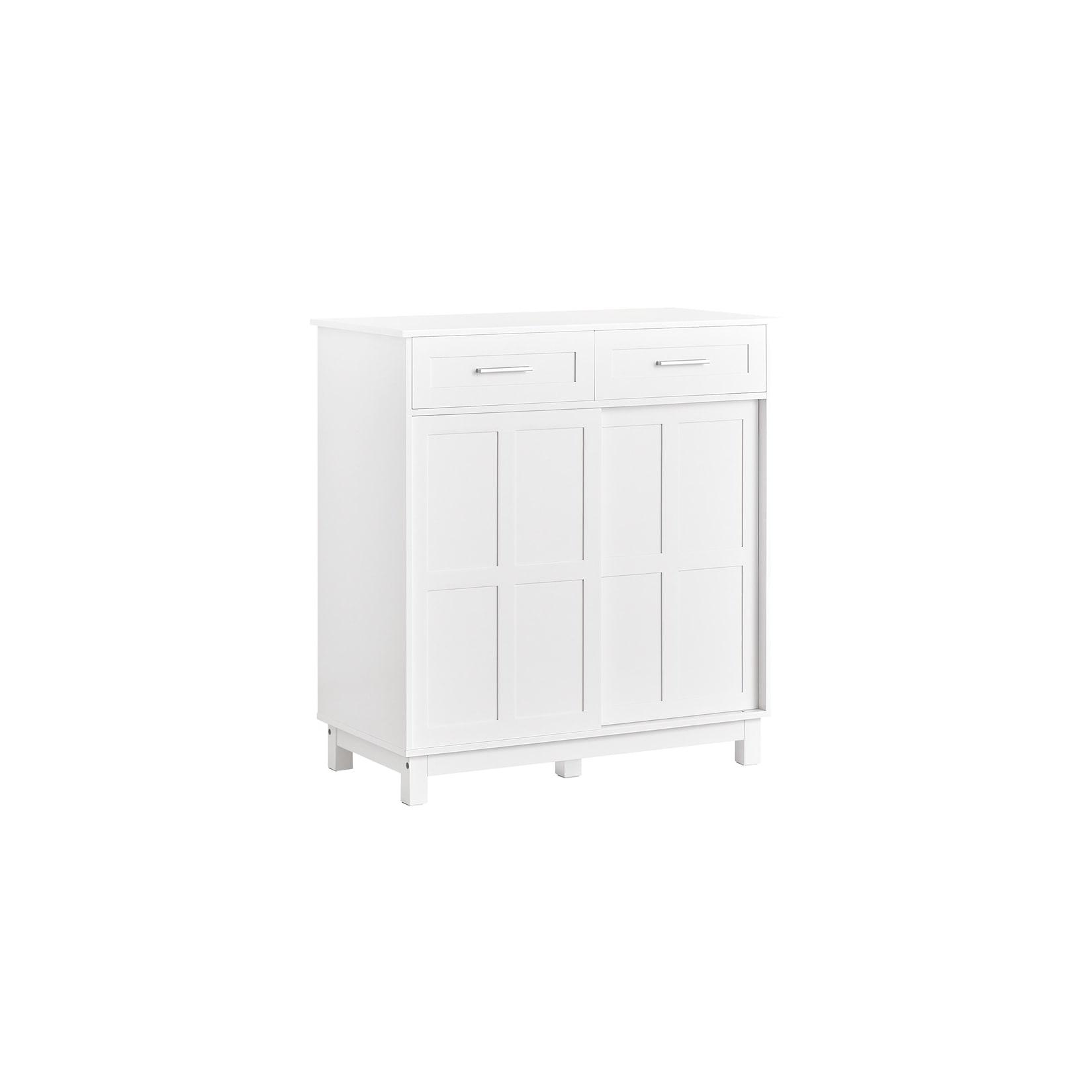 SoBuy Sideboard mit einer Schublade Weiß 80x40x85cm Modern