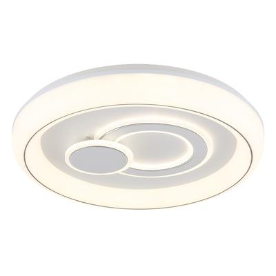 GLOBO LIGHTING Deckenleuchte "RUIZ", weiß (weiß matt), Ø 48cm H: 7,5cm, 1 Stk., Leuchten, Deckenlampe Wohnzimmer-Leuchte Schlafzimmer-Leuchte Flur Küche, Deckenleuchte