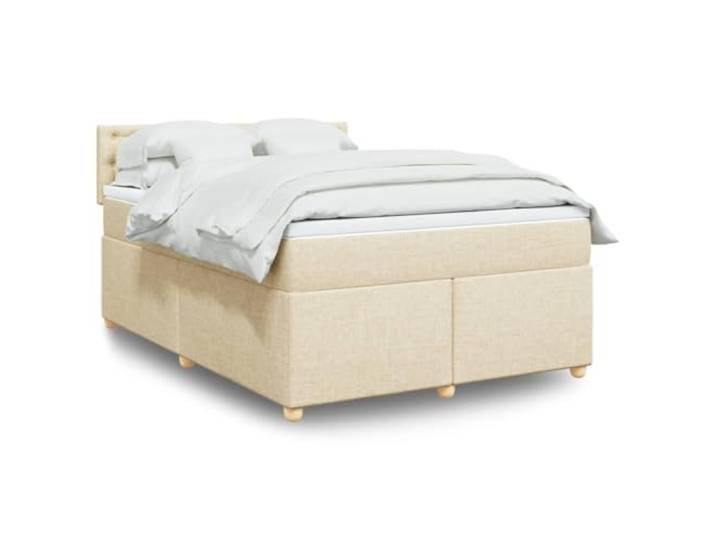 RJPLMFV Lattenrost mit Matratze, cremefarben, 140 x 200 cm, Polyestergewebe Individuelle Taschenfedern, abnehmbarer Bezug, waschbar, individuelle Unterstützung, reduziert Bewegungen