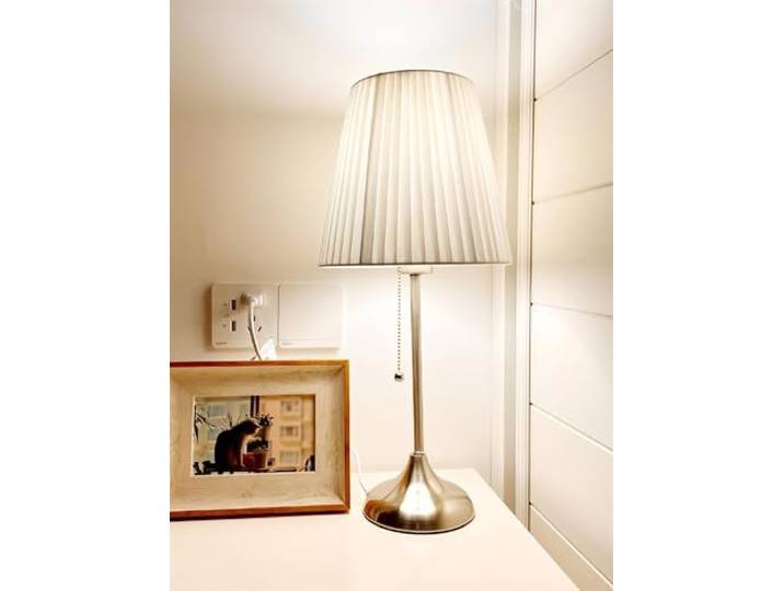 IKEA Arstid Table Lamp in White - Nickel - (55) - A ++