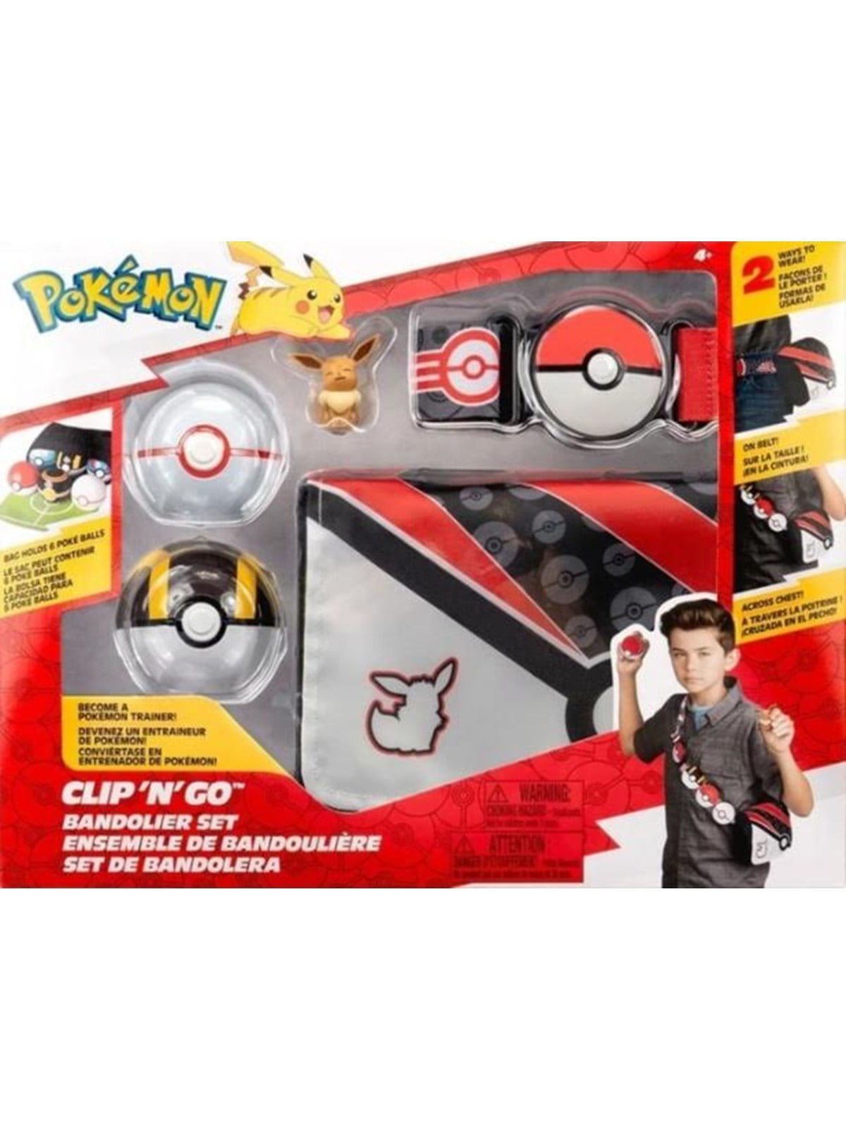Pokemon Clip 'N' Go Bandolier Set - Eevee Premier Ball & Ultra Ball