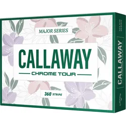 Callaway Golfbälle Chrome Tour 2026 April Major - 12er Pack, weiss